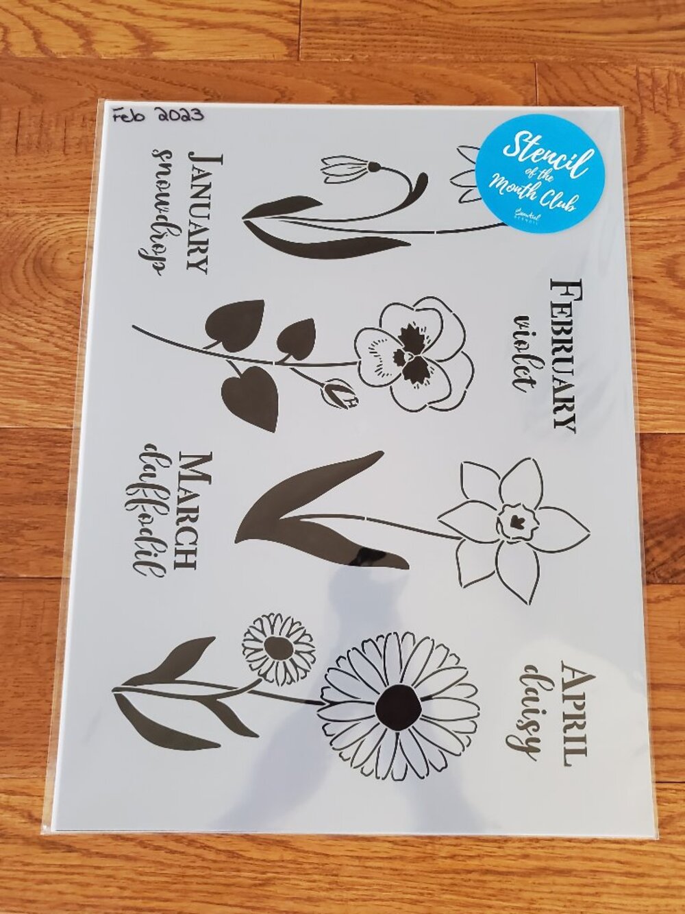 February 2023 Stencil of the Month Stencil Set w/ Add-On | Flowers | BRAND NEW